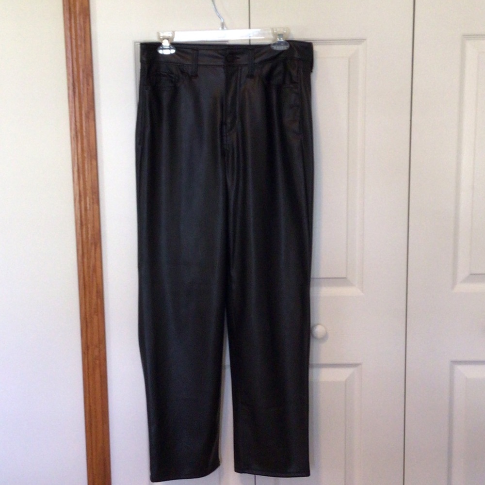 Old Navy Women's Black Faux Leather Pants